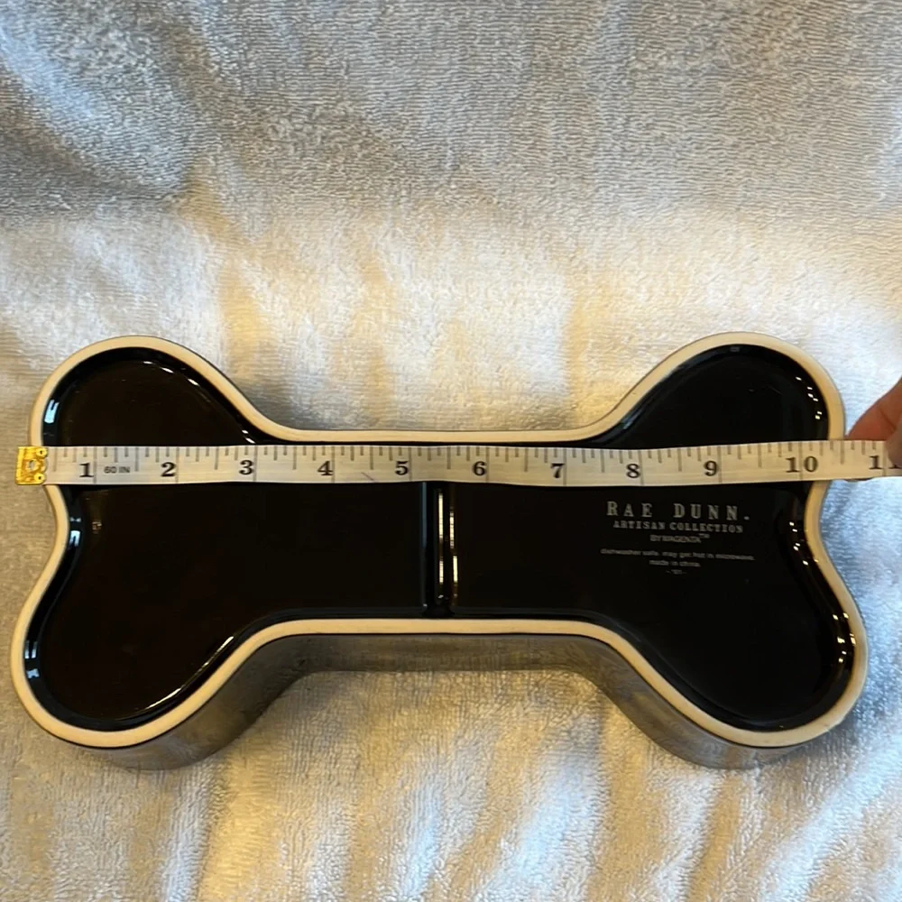 RAE DUNN | Brew and Gruel Bone Shaped Food and Water Dish
